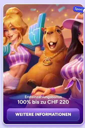 Ersteinzahlungsbonus SpinBara SpinBara Ersteinzahlungsbonus CHF 220